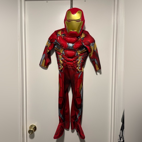 Iron Man Superhero Costume for Kids - Red and Gold - Picture 1 of 3